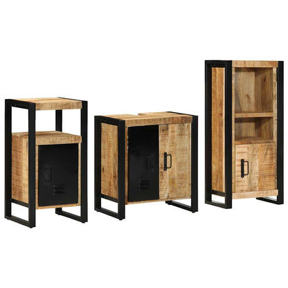 Set di mobili per il bagno 3 pcs Legno di mango massello