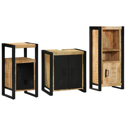 Set di mobili per il bagno 3 pcs Legno di mango massello