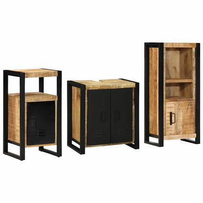 Set di mobili per il bagno 3 pcs Legno di mango massello