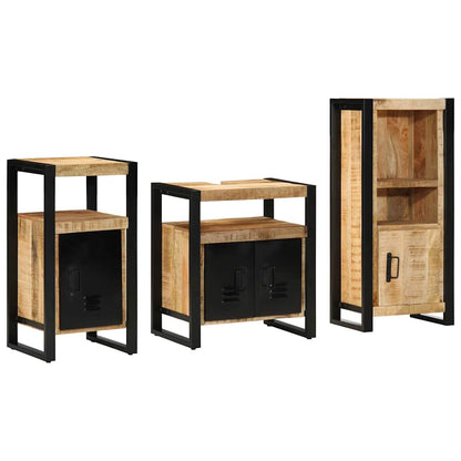 Set di mobili per il bagno 3 pcs Legno di mango massello