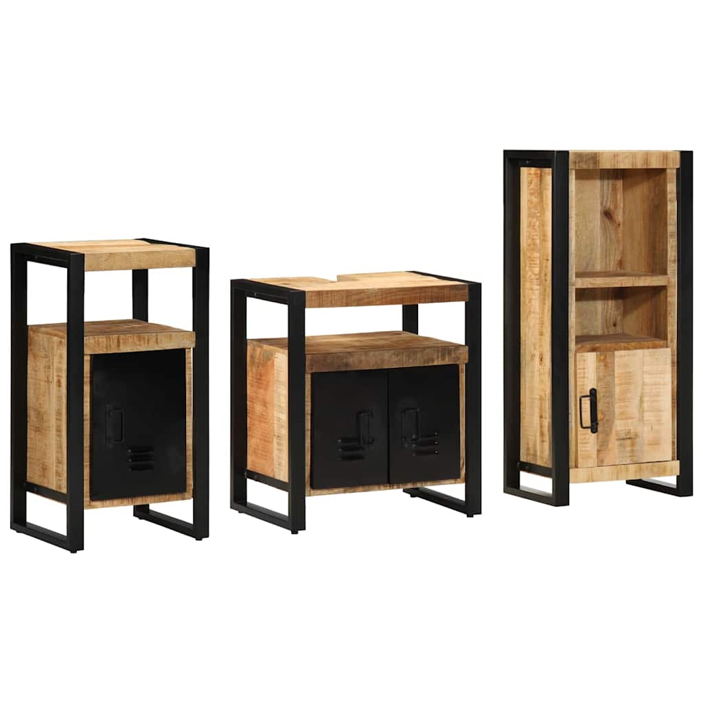 Set di mobili per il bagno 3 pcs Legno di mango massello