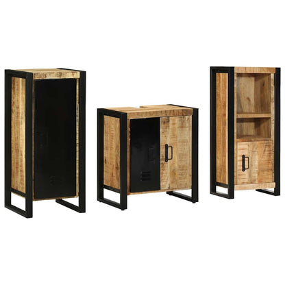 Set di mobili per il bagno 3 pcs Legno di mango massello