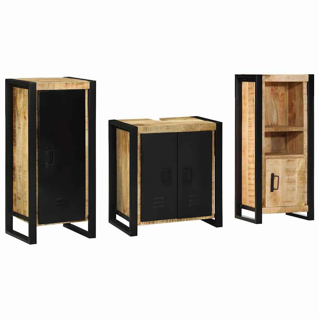 Set di mobili per il bagno 3 pcs Legno di mango massello