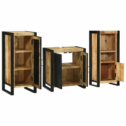 Set di mobili per il bagno 3 pcs Legno di mango massello
