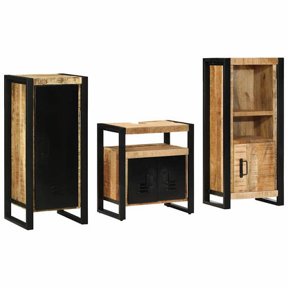 Set di mobili per il bagno 3 pcs Legno di mango massello