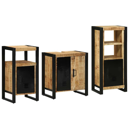 Set di mobili per il bagno 3 pcs Legno di mango massello