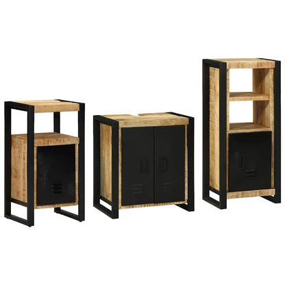 Set di mobili per il bagno 3 pcs Legno di mango massello