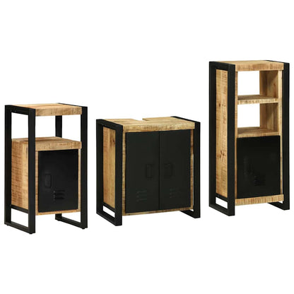 Set di mobili per il bagno 3 pcs Legno di mango massello