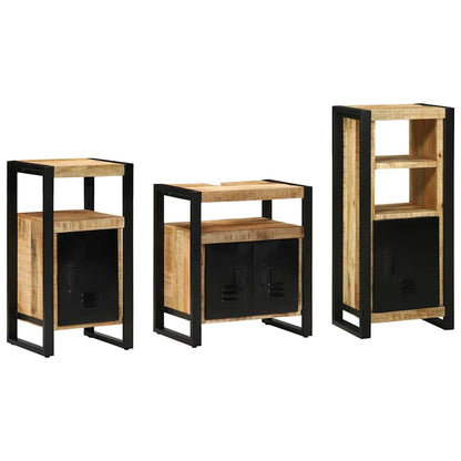 Set di mobili per il bagno 3 pcs Legno di mango massello