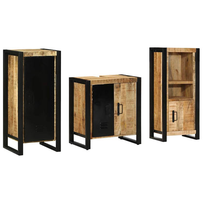 Set di mobili per il bagno 3 pcs Legno di mango massello