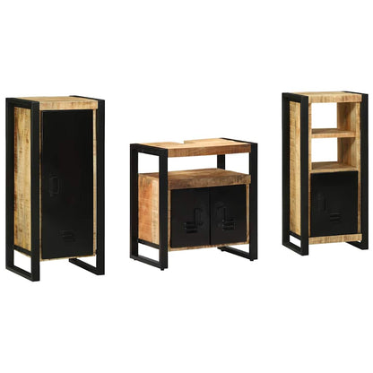 Set di mobili per il bagno 3 pcs Legno di mango massello