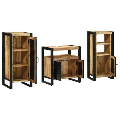 Set di mobili per il bagno 3 pcs Legno di mango massello