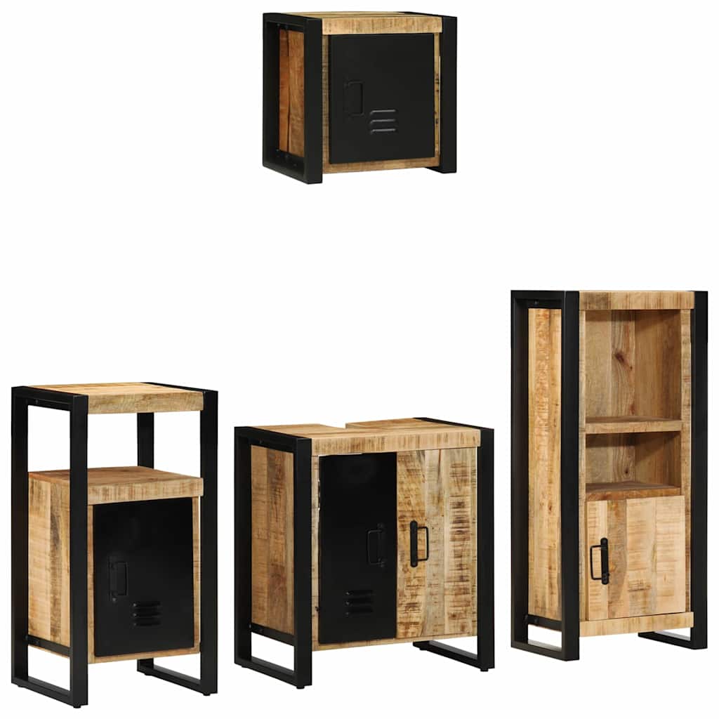 Set di mobili per il bagno 4 pcs Legno di mango massello