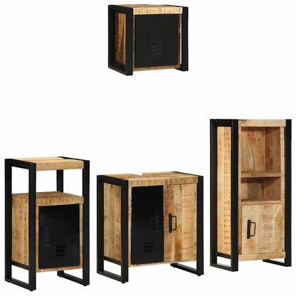 Set di mobili per il bagno 4 pcs Legno di mango massello