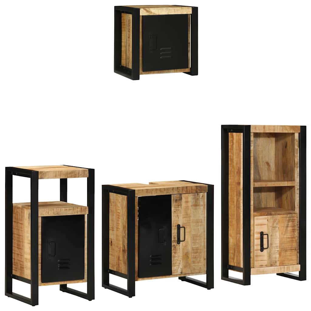 Set di mobili per il bagno 4 pcs Legno di mango massello