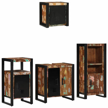 Set di mobili per il bagno 4 pcs Legno Recuperato Massello