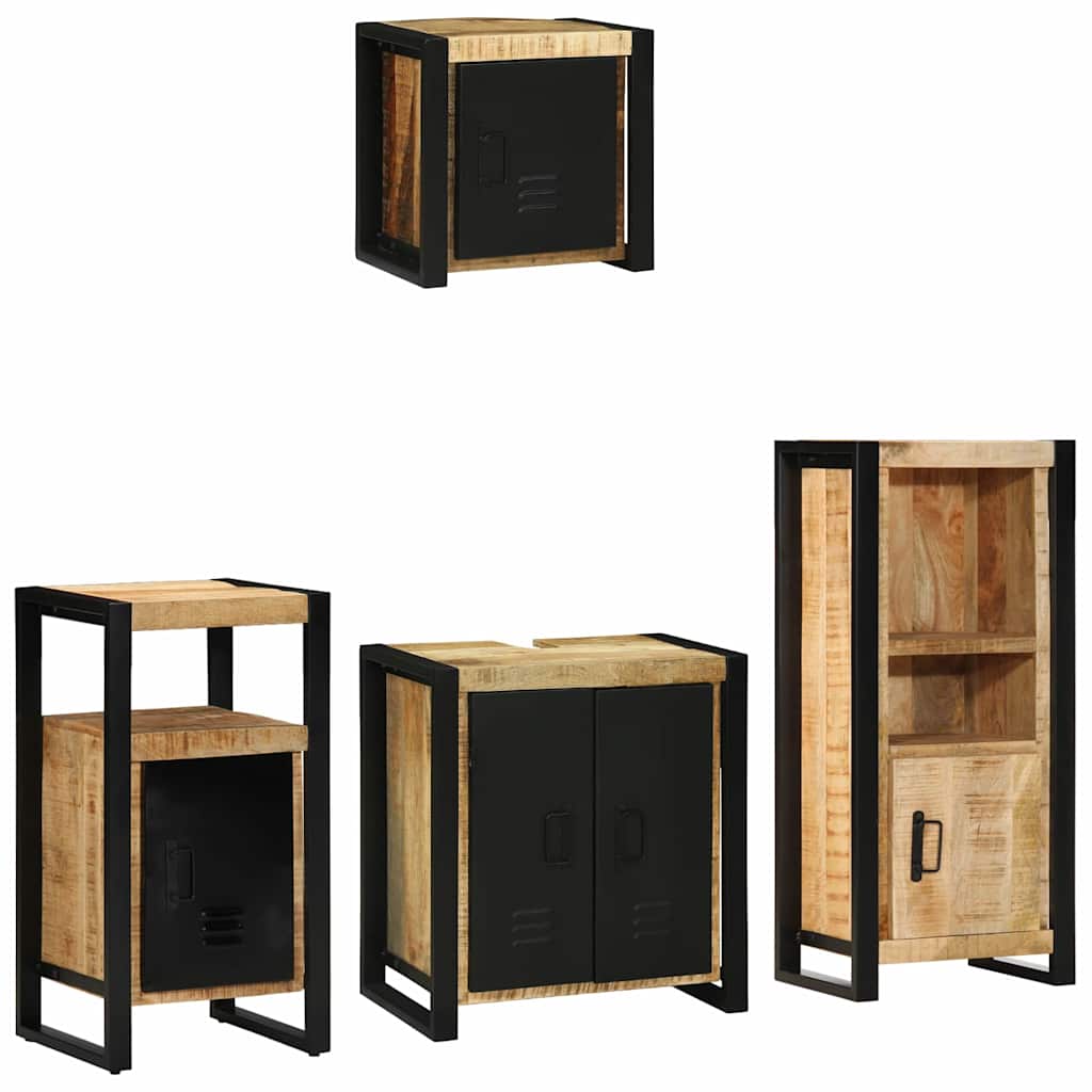 Set di mobili per il bagno 4 pcs Legno di mango massello
