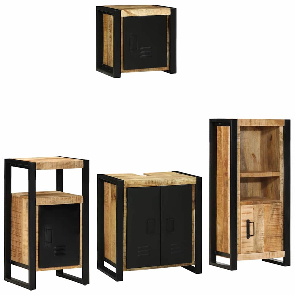 Set di mobili per il bagno 4 pcs Legno di mango massello