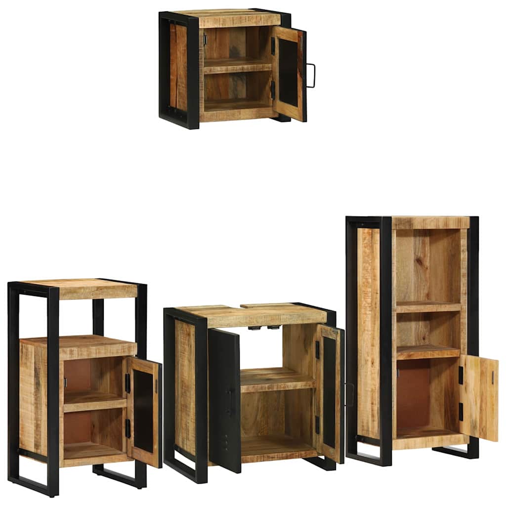 Set di mobili per il bagno 4 pcs Legno di mango massello