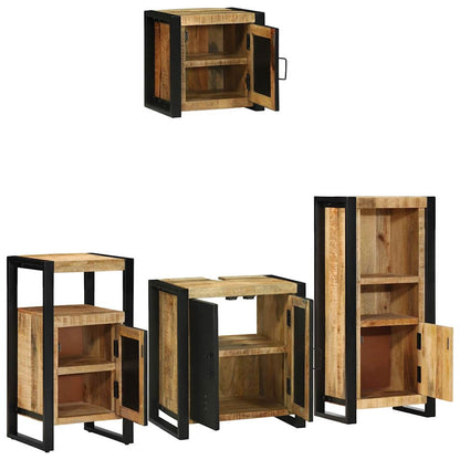 Set di mobili per il bagno 4 pcs Legno di mango massello