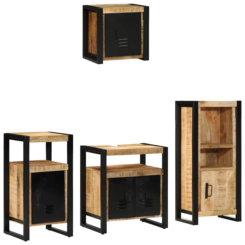 Set di mobili per il bagno 4 pcs Legno di mango massello