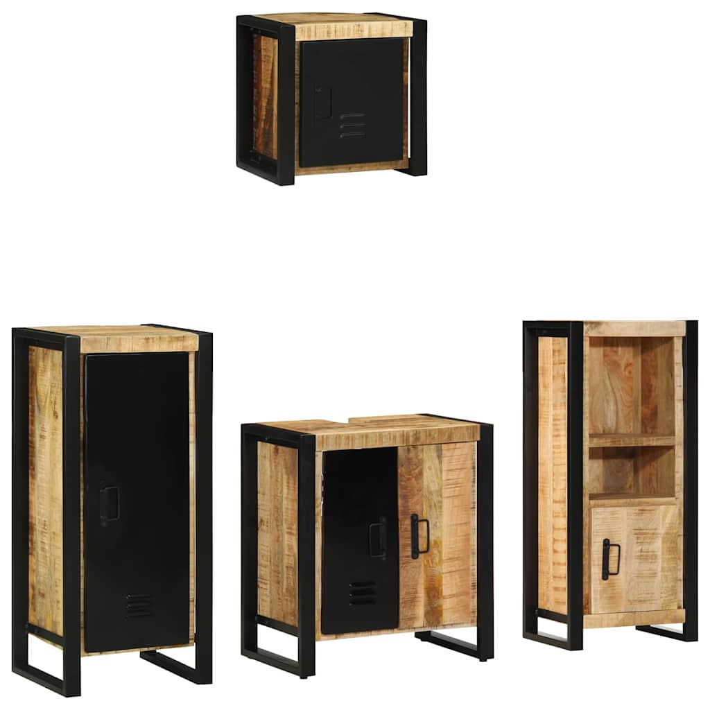 Set di mobili per il bagno 4 pcs Legno di mango massello