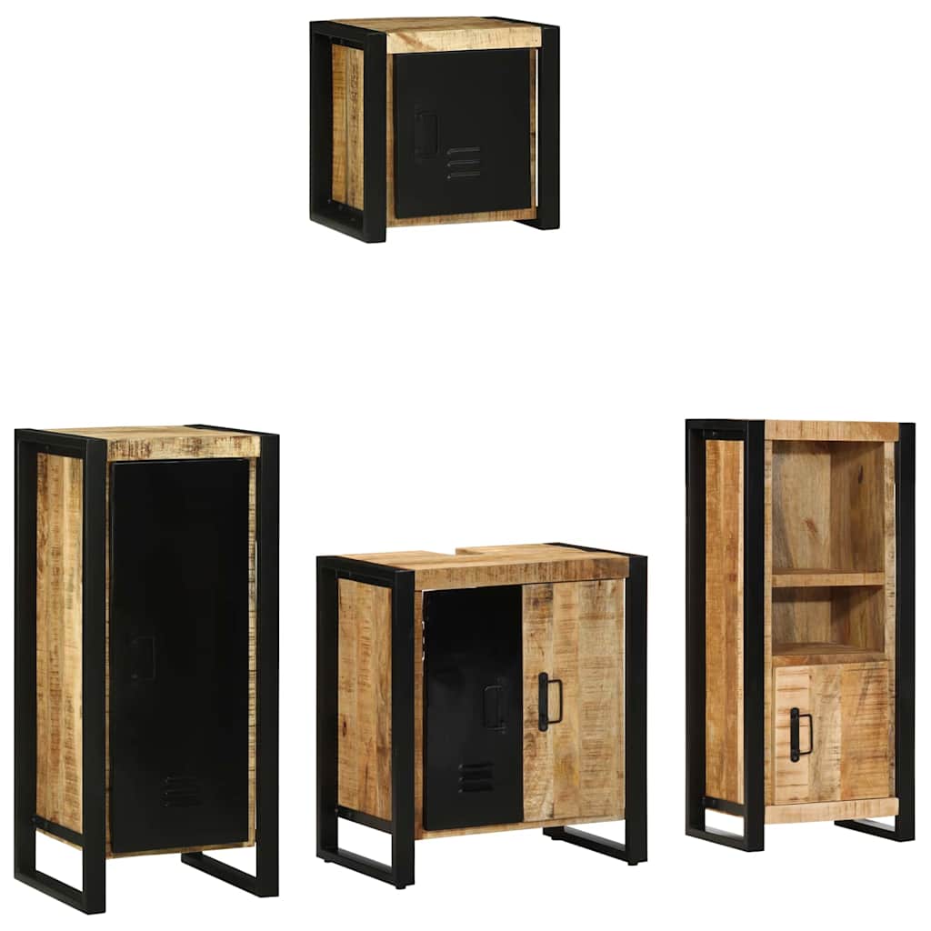 Set di mobili per il bagno 4 pcs Legno di mango massello