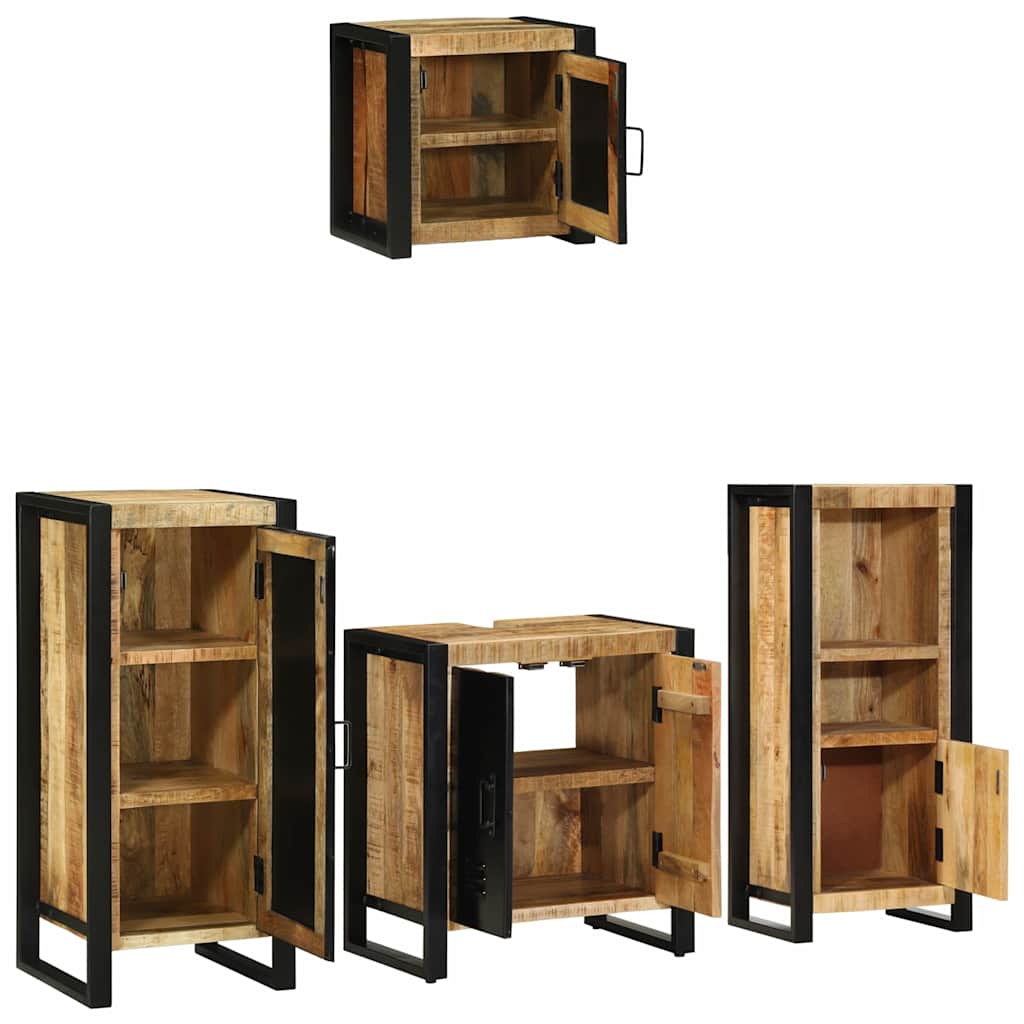 Set di mobili per il bagno 4 pcs Legno di mango massello