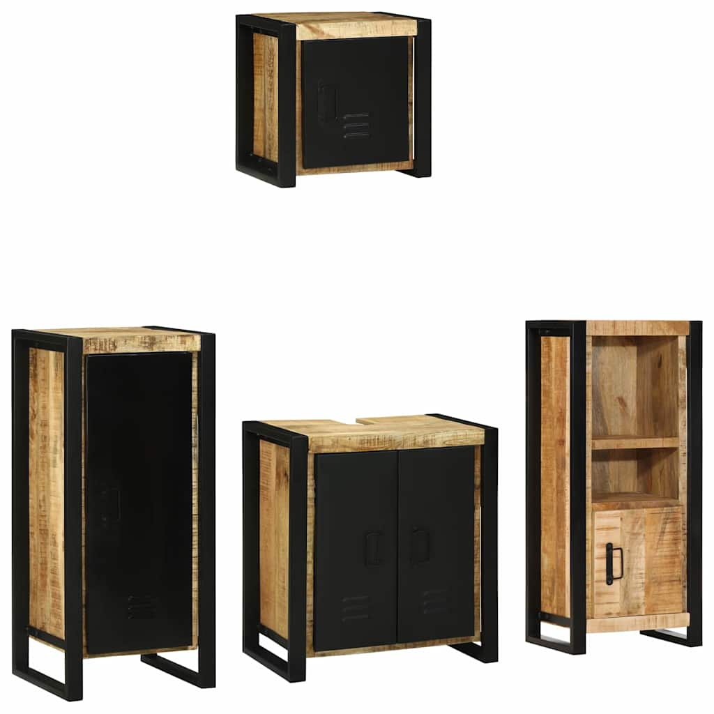 Set di mobili per il bagno 4 pcs Legno di mango massello
