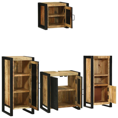 Set di mobili per il bagno 4 pcs Legno di mango massello