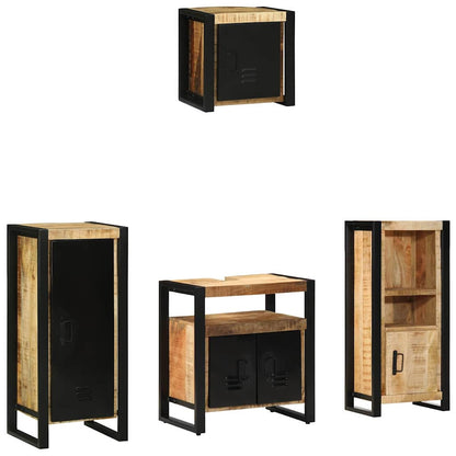 Set di mobili per il bagno 4 pcs Legno di mango massello
