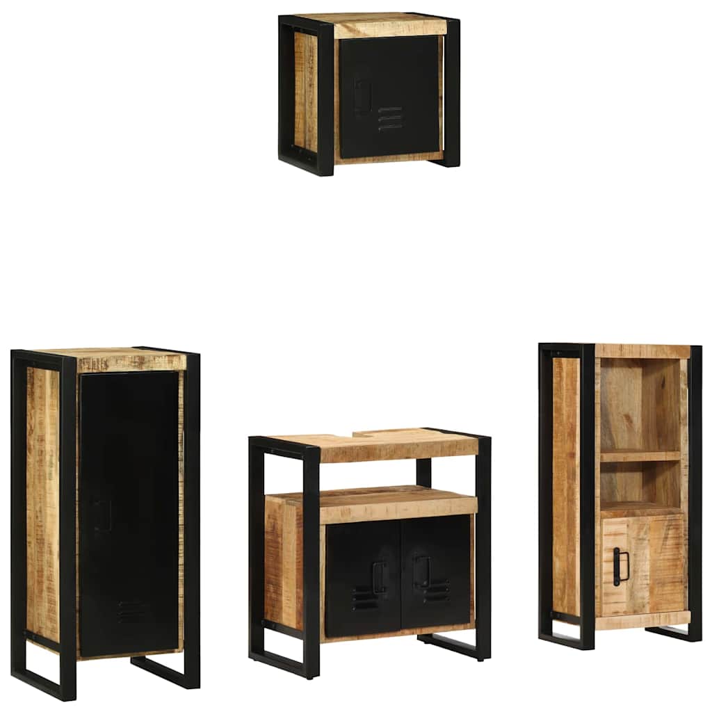 Set di mobili per il bagno 4 pcs Legno di mango massello