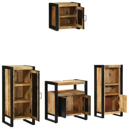 Set di mobili per il bagno 4 pcs Legno di mango massello