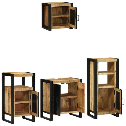 Set di mobili per il bagno 4 pcs Legno di mango massello
