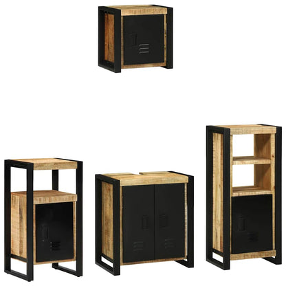 Set di mobili per il bagno 4 pcs Legno di mango massello