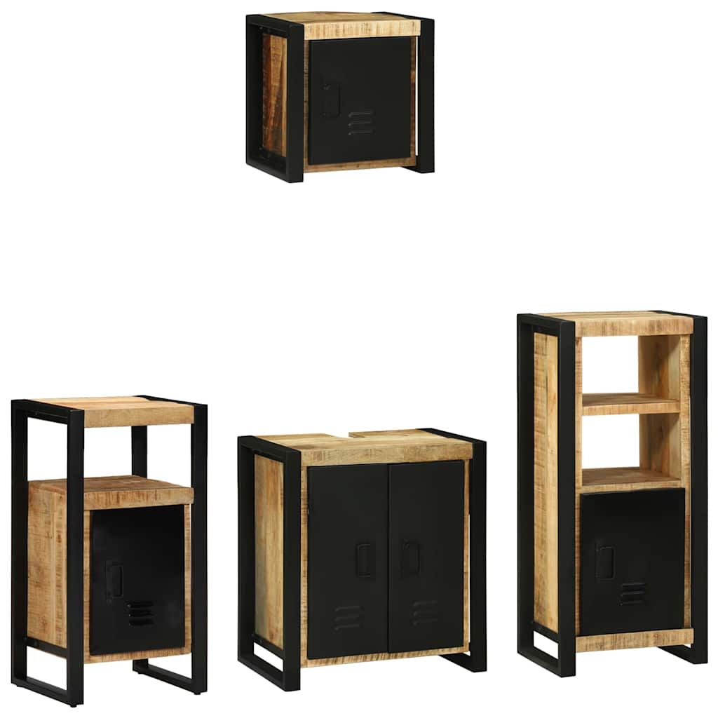 Set di mobili per il bagno 4 pcs Legno di mango massello
