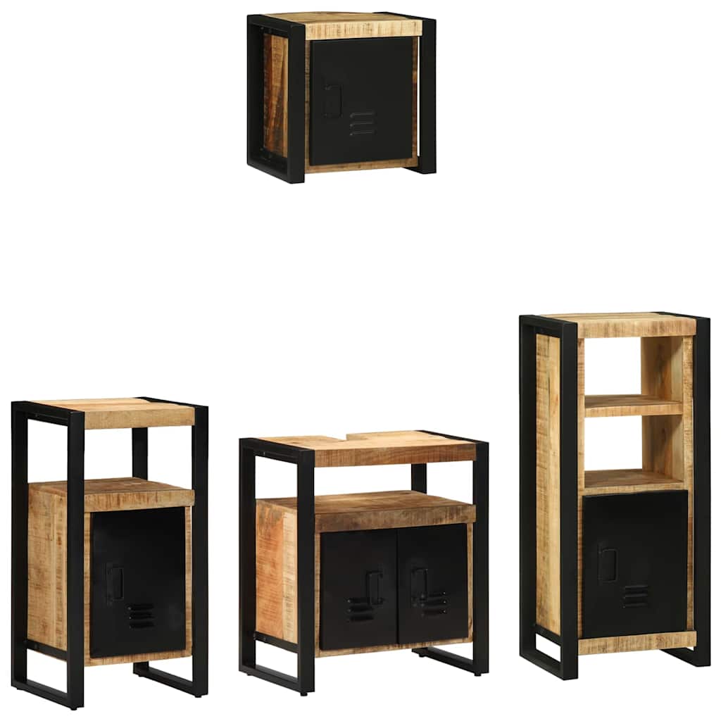 Set di mobili per il bagno 4 pcs Legno di mango massello