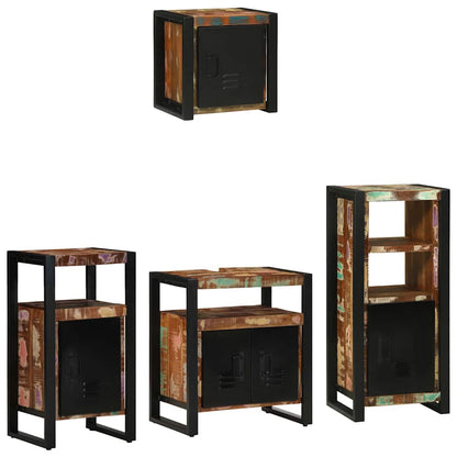 Set di mobili per il bagno 4 pcs Legno Recuperato Massello