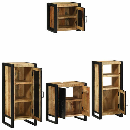 Set di mobili per il bagno 4 pcs Legno di mango massello
