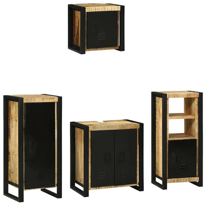 Set di mobili per il bagno 4 pcs Legno di mango massello