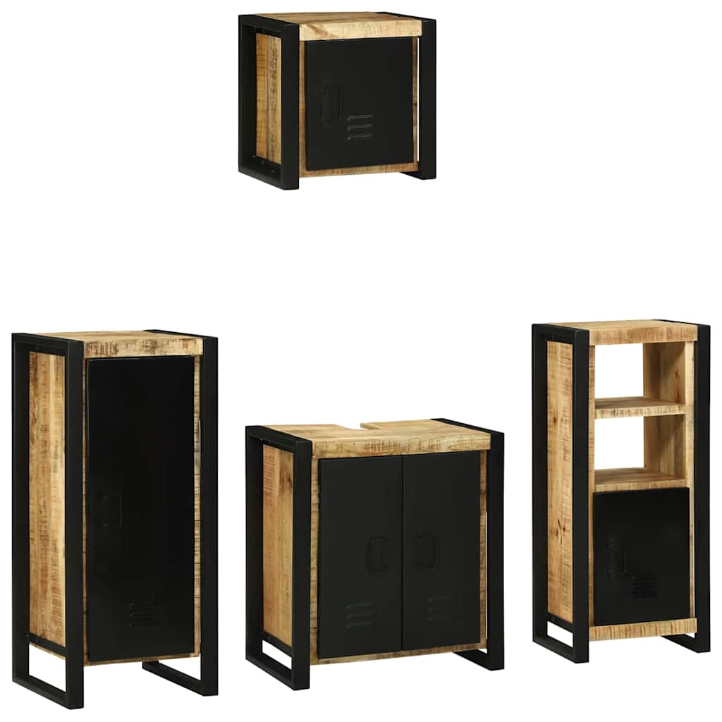 Set di mobili per il bagno 4 pcs Legno di mango massello