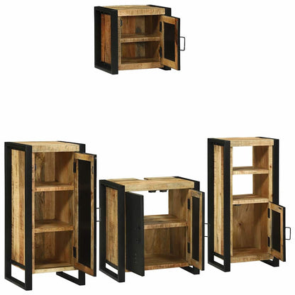 Set di mobili per il bagno 4 pcs Legno di mango massello
