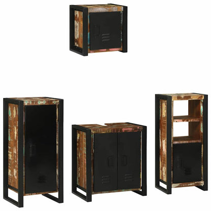 Set di mobili per il bagno 4 pcs Legno Recuperato Massello
