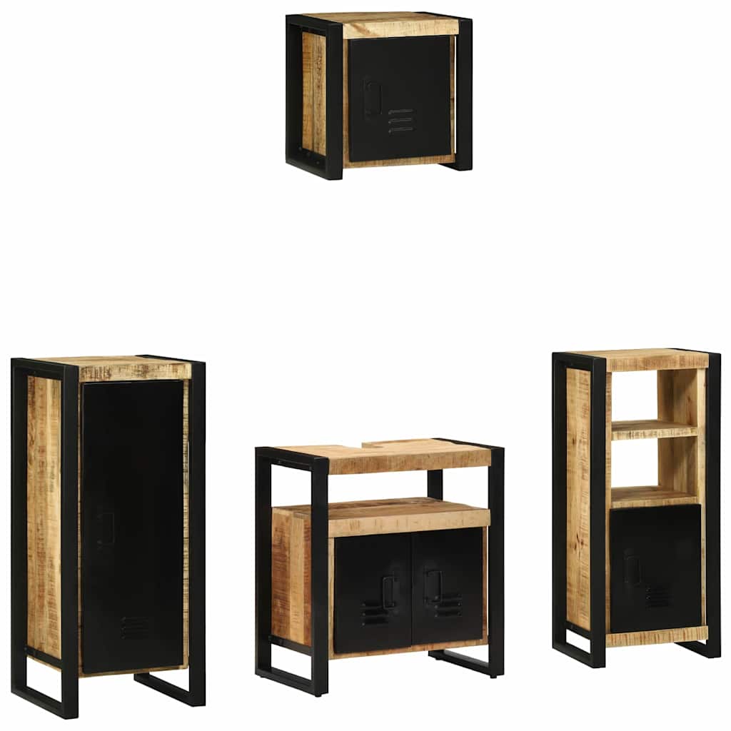 Set di mobili per il bagno 4 pcs Legno di mango massello