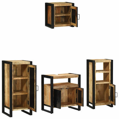 Set di mobili per il bagno 4 pcs Legno di mango massello