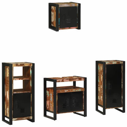 Set di mobili per il bagno 4 pcs Legno Recuperato Massello