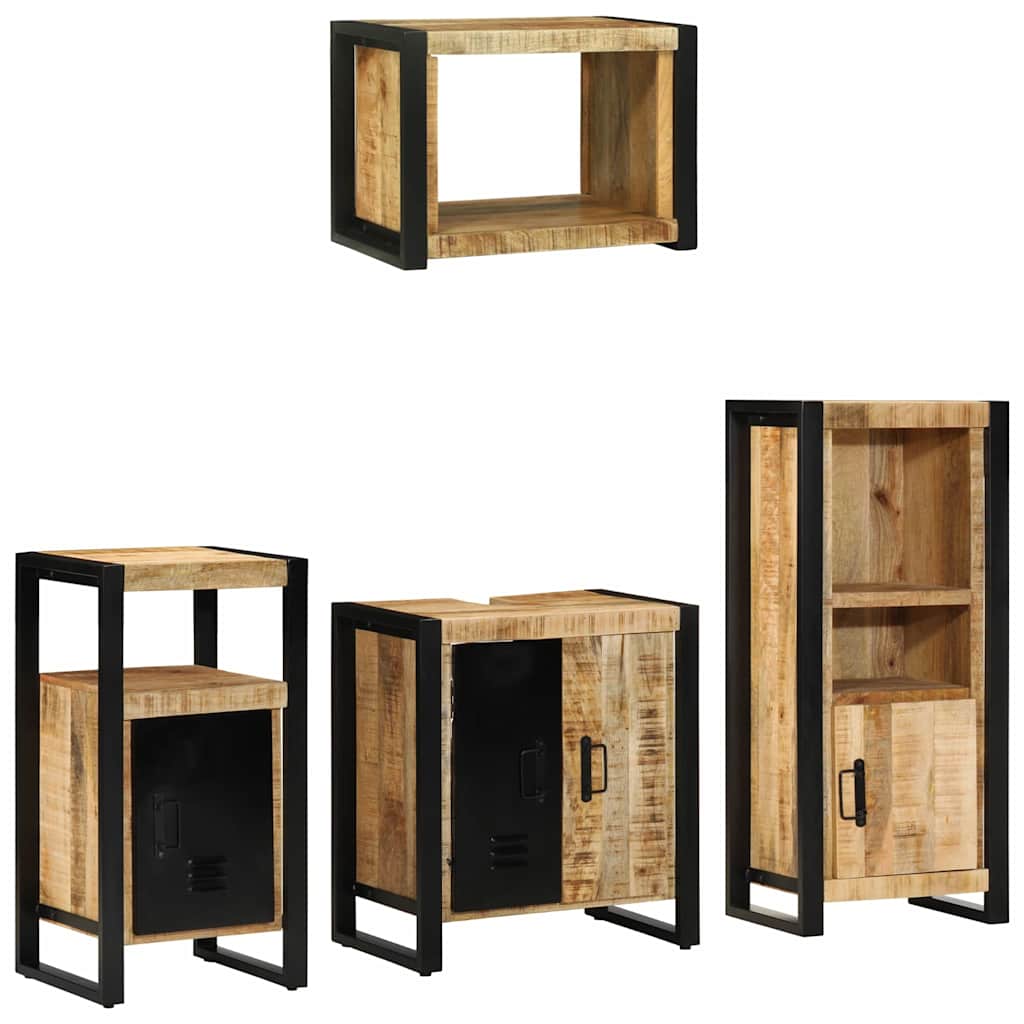 Set di mobili per il bagno 4 pcs Legno di mango massello