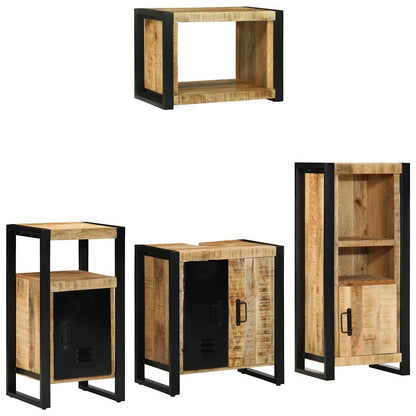 Set di mobili per il bagno 4 pcs Legno di mango massello