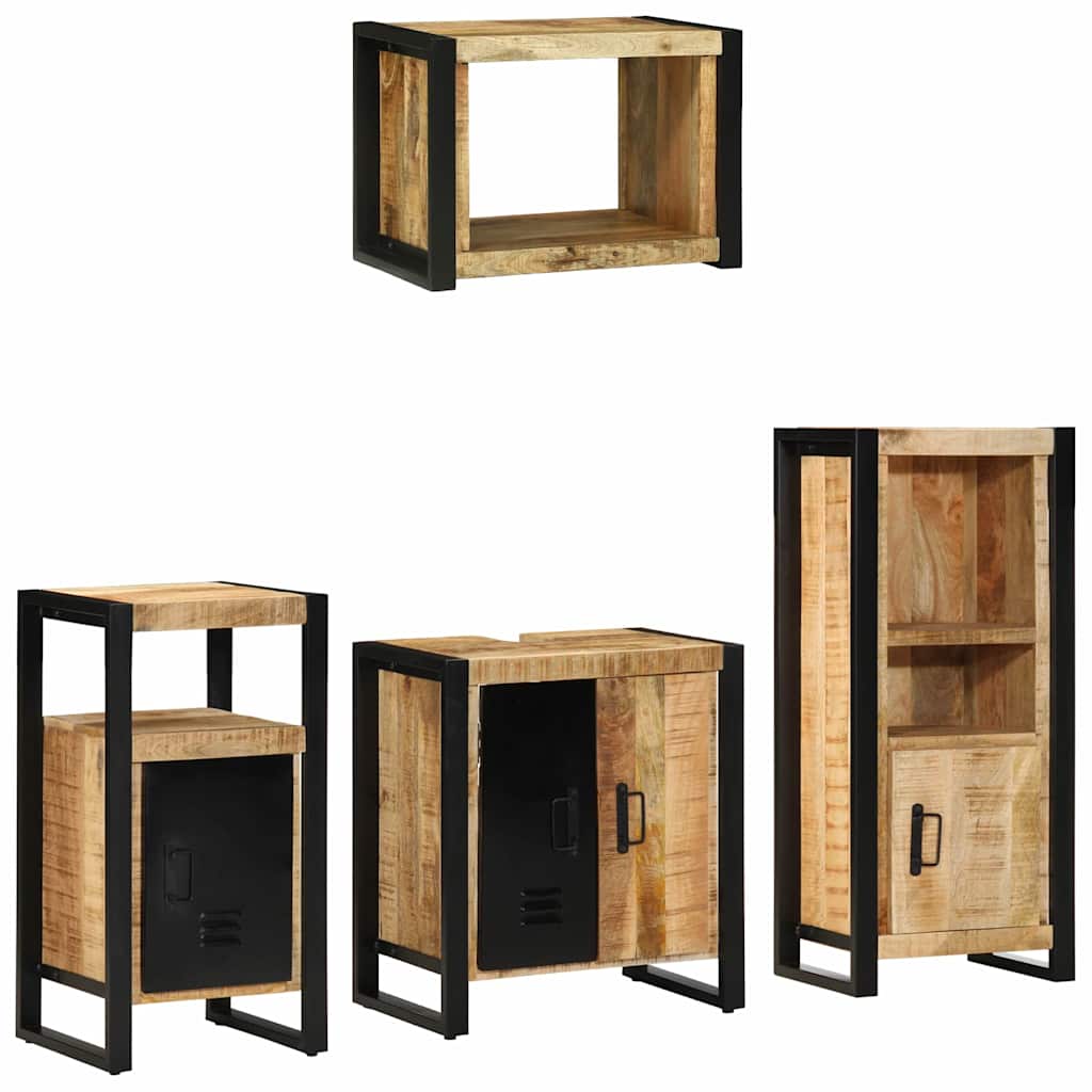 Set di mobili per il bagno 4 pcs Legno di mango massello