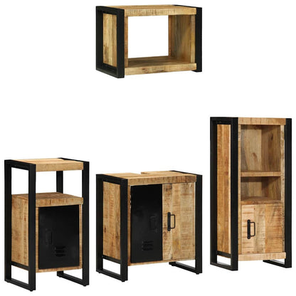 Set di mobili per il bagno 4 pcs Legno di mango massello